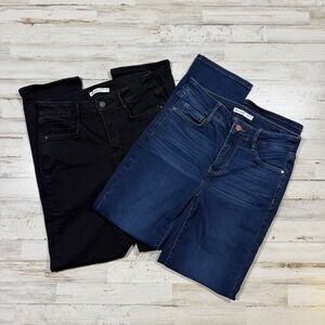 NWOT Nine West‎ 2 Pair Black & Blue Jeans Straight Leg Denim Pants Women Size  6